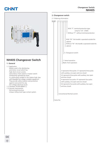 Interruptor De Transferencia Manual, 4 Polos, 100 Amperes.