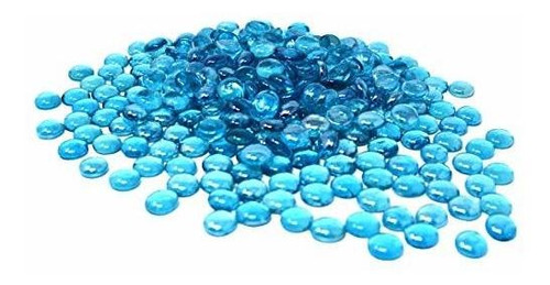 Tsy Tool 3 Lb (300pcs) Canicas De Vidrio Plano Color Azul Oc