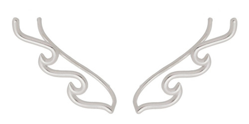 Brinco Feminino Argola Ear Cuff Usar Na Praia Prata 925