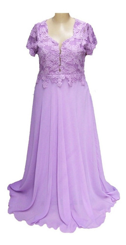 vestido madrinha lilas plus size