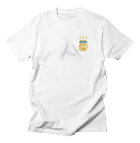 Remera Algodón Premium Argentina Escudo Afa 78 86 22 Bolsill