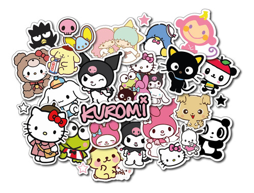  Stickers Calcos Kuromi Kitty Mymelody X30 Termo Compu