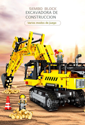Juguete Para Armar Varios Modelos Carro Grua Excavadora