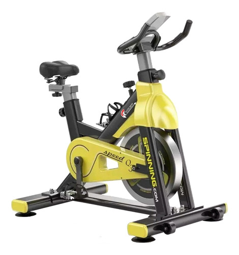 Bicicleta fija Centurfit MKZ-BICIJUJU11KG para spinning color negro y amarillo
