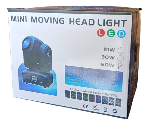 Cabezal Movil Spot Led 60w Con Gobos