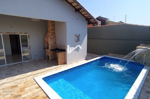 Imagem 2 de 14 de Casa Nova Com Piscina , De Esquina No Cibratel1 Rua Paviment
