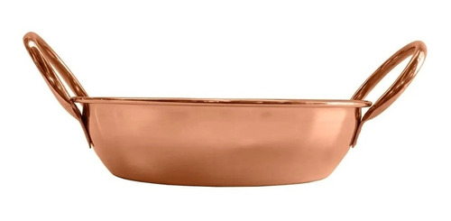 Imagen 2 de 6 de Paila De Cobre 21 Cm Diámetro X 6 Cm Altoartesanía Chilena