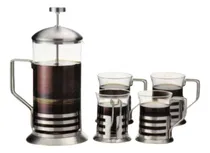 Comprar Sierra - Juego De Cafetera French Press + 4 Tazas + Cuchara