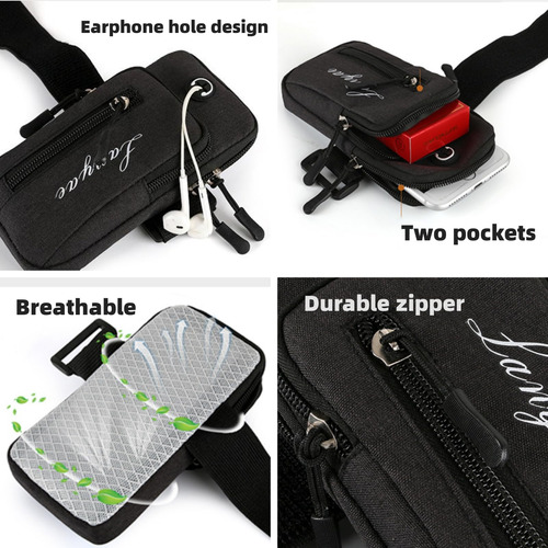 Nelbons - Bolsa Para Botella De Agua Para Correr, Gimnasio, Ejercicio, Accesorios Para Pulsera, Bolsa Deportiva Para Mujeres Y Hombres, Color Negro