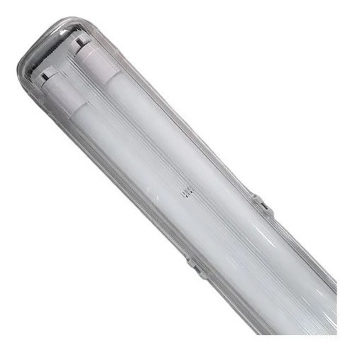 Imagen 2 de 9 de Canoa Estanco Doble Con Tubos Incluido 2x18w Ip65 S.e.c