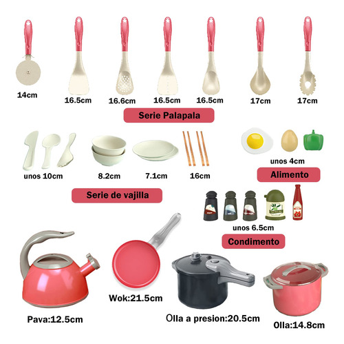 Cocina De Juguetes Para Niños 32 Accesorios Seguros 6 A 14 A