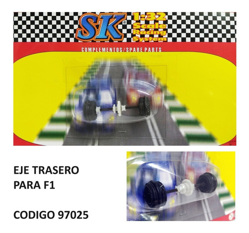 Eje Trasero Completo Para Autos F1 1/32 Marca Sk 97025