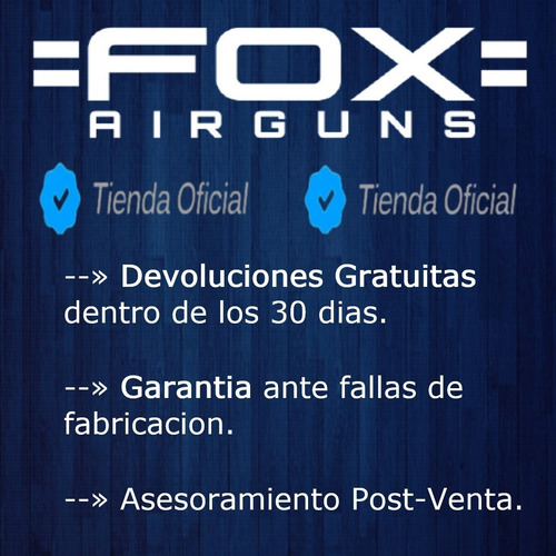 Imagen 6 de 10 de Rifle Aire Comprimido Fox Nitro Compact Piston 5,5 + Kit