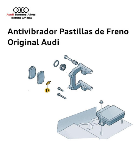 Antivibrador Pastillas De Freno Audi Q5 2009 Al 2016