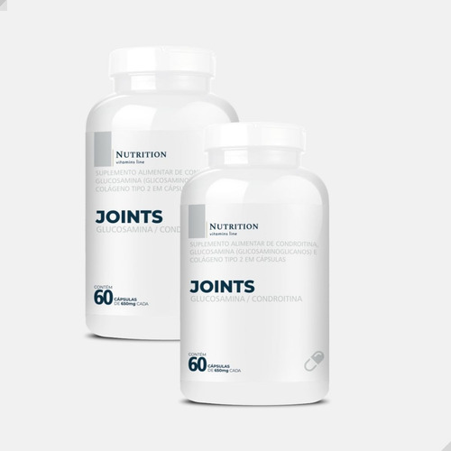 2x Joints Glucosamina, Condroitina E Colágeno Tipo 2 Sabor Sem Sabor