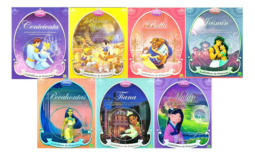 Audiolibros De Princesas - Disney - Pack De 7 Cuentos + Cd