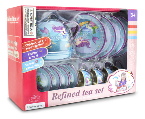 Juguete De Cocina Juego De Té Para Niñas De Aluminio Disney Color Sirenita