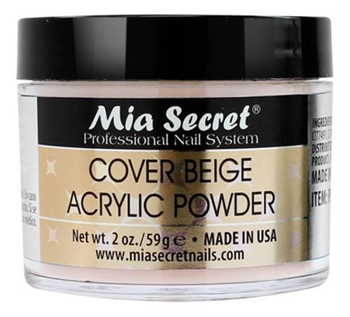 Polvo Acrilico Cover Beige Mia Secret 59gr