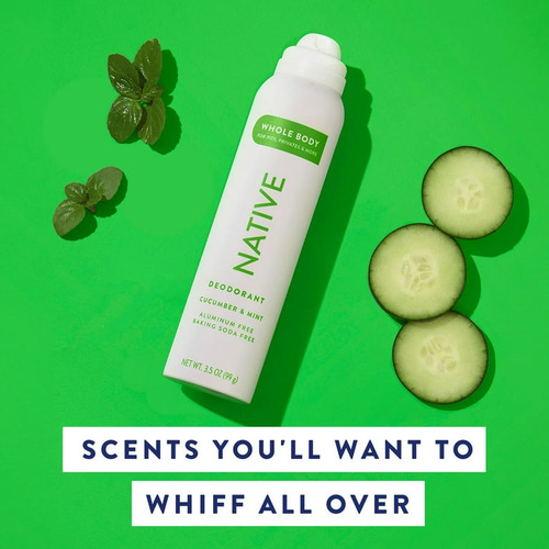 Native El Desodorante En Aerosol Para Todo El Cuerpo. Pepino