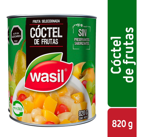 Cóctel De Frutas Wasil 820g