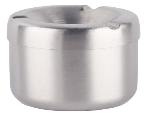 Cenicero De Mesa Acero Inoxidable Deposito Ceniza 8cm 3 Pzs Liso