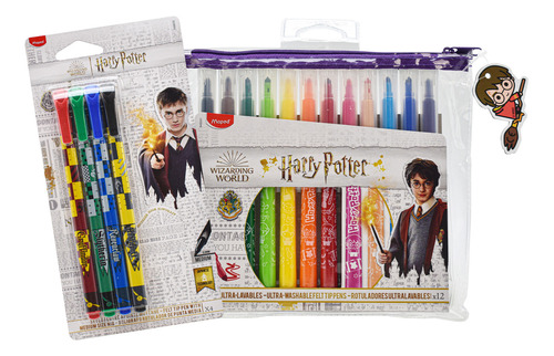 Maped Harry Potter Plumas Bolígrafo Multicolor 0.8mm Blanco