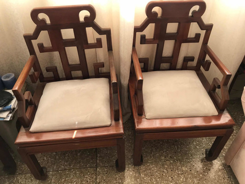 Imagen 3 de 3 de Juego De Muebles De Caoba (3 Piezas) 2 Butacas Un Sofá