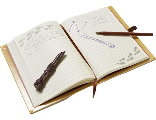 Diario Mapa Del Merodeador Harry Potter Con Pluma Varita