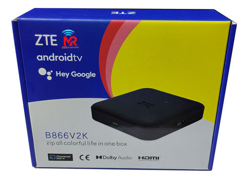 Zte Tv Box Control De Voz 4k 2gb+8gb Androidtv Zxv10 B866v2k