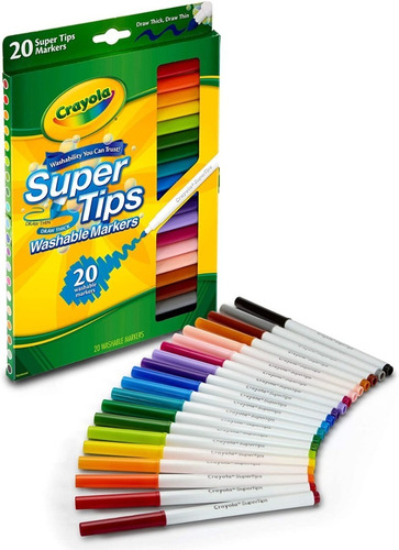 Crayola Super Tips 20 Marcadores Lavables 