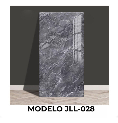 Pack Placa Autoadhesiva Revestimiento Pared Mármol Gris Oscuro 60 X 30 Cm Fácil Colocación X 10 Unidades - Otec