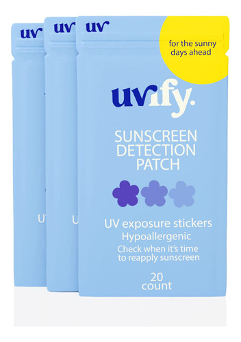 Uvify Calcomanas Uv Para Protector Solar, 60 Unidades De Cal