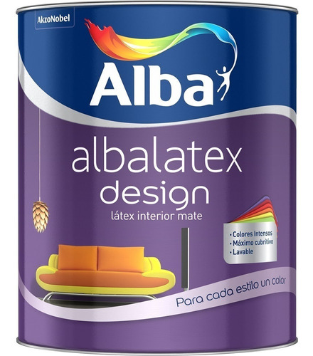 Albalatex Design Látex Interior Colores Mate 1lt - Imagen - 