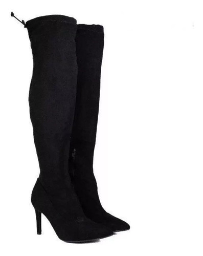 Botas Bucanera Vizzano Elastizada Cuero Gamuza Taco Aguja