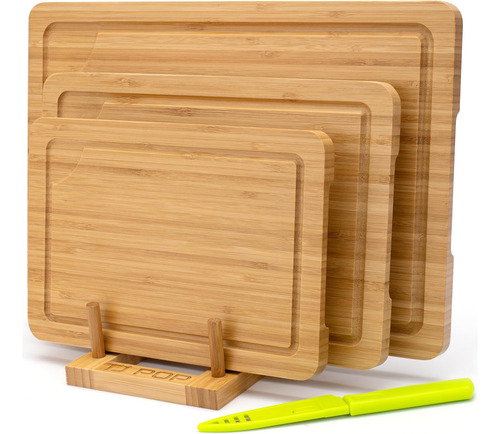 Tabla De Cortar De Bambú Para Cocina, Juego De 3 Tablas De C