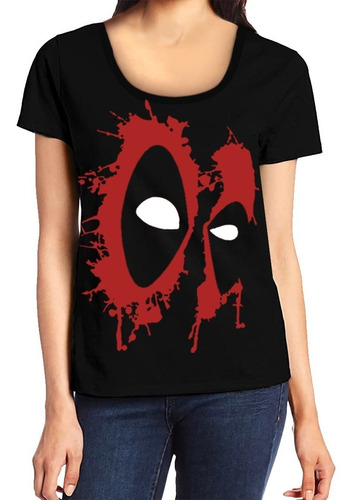 Remeras Deadpool Mujer Simbolo Sangre Comic Superheroe