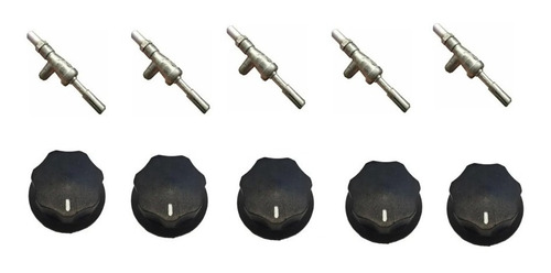Kit Registro Chapa De Lanche Com Injetor + Botão 5 Un