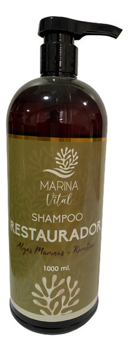  Marina Vital Shampoo Restaurador Keratina Sin Sal 1000 Ml