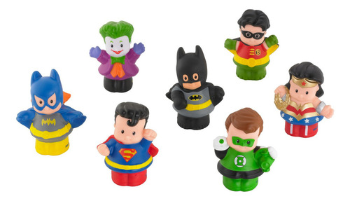 Pack De 7 Figuras De Superhéroes Little People De Fisher