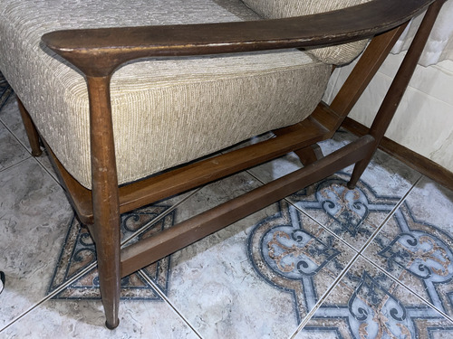 Par De Sillones Antiguos Escandinavos Marrón Liso (Usado)