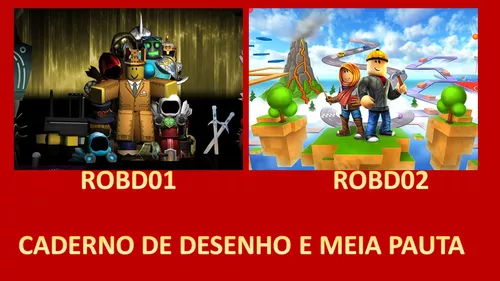 Roblox - Kit Cm 2 Cadernos 10 Matérias,1de Desenho 80 Folhas