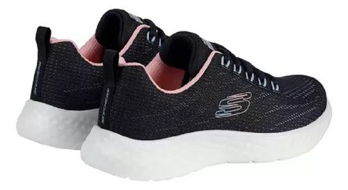 Tenis Mujer Skechers Negro Memory Foam Ligeros Cómodos Talla 23