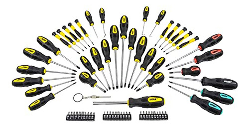 Jegs 69-piece Screwdriver Set Ten 34 Screwdrivers With Magne