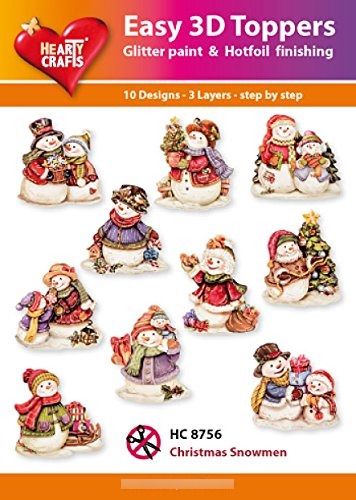 Easy 3d Toppers Navidad Muñeco Nieve Papel Multicolor 16 X 9