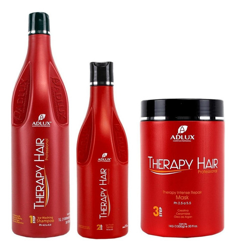 Kit Therapy Hair Profissional 3 Passos Brazilian Liss