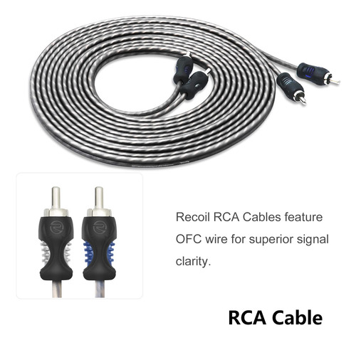 Recoil True 8 Gauge Kit Completo De Cableado De Amplifica...