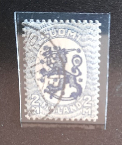 Sello Postal Finlandia - Escudo Nacional 1925 (2m)