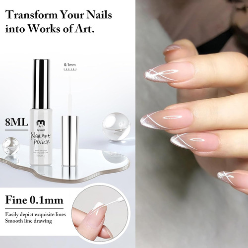 Esmalte De Uñas De Gel Blanco, Esmalte De Uñas De Punta Fran