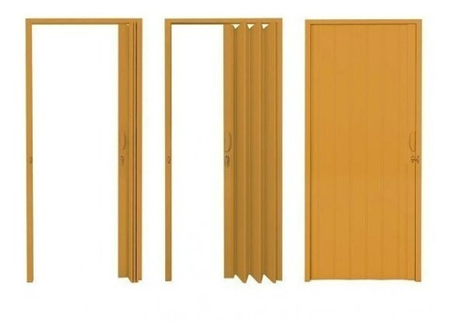 Porta Sanfonada Pvc Polifort 210cmx60cm Cerejeira Gwt
