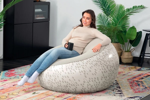 Imagen 4 de 8 de Sillon Puff Inflable Sofa Individual Colchon Bestway 75052